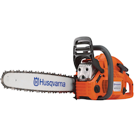 Scie à chaîne à essence Husqvarna 460 Rancher 60,3 cm3, avec moteur à 2 temps, 24 po, orange/gris Front_Angled_Left
