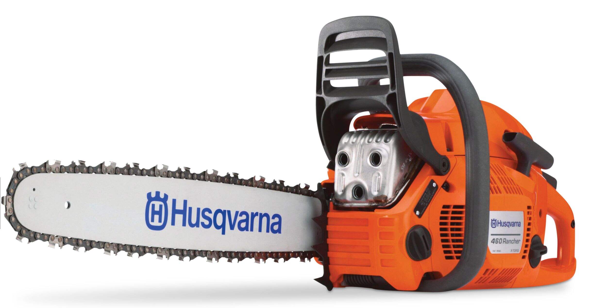 Husqvarna 460 Rancher 60.3cc 2-Cycle Engine Gas Chainsaw, 24-in, Orange/Grey Front_Angled_Left