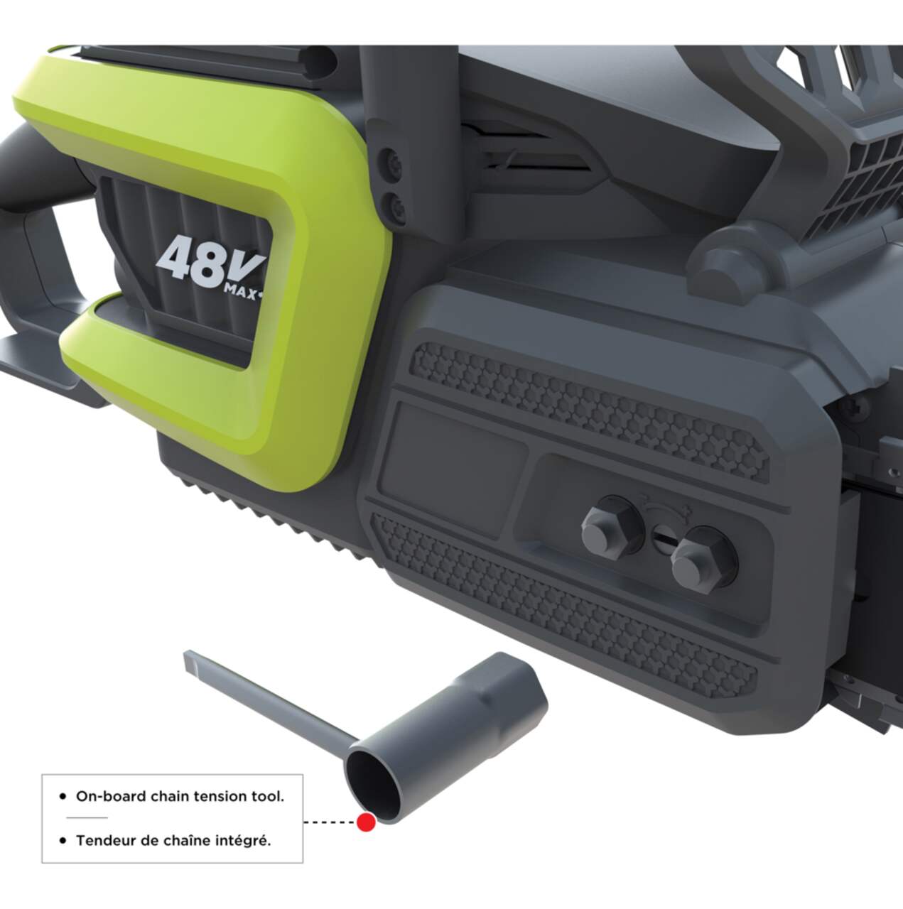 Yardworks 48 V Max Lithium ion Brushless Chainsaw 4 Ah Battery