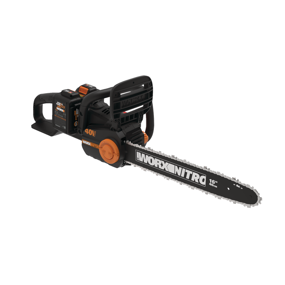 Worx Nitro 40V Cordless Chainsaw with Brushless Motor, Batteries ...