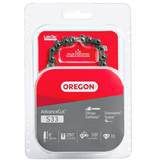 Oregon S33 AdvanceCut Chainsaw Chain, Fits Various Brands & Models, 8-in Front_Flat