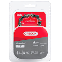 Oregon S33 AdvanceCut Chainsaw Chain, Fits Various Brands & Models, 8-in Front_Flat
