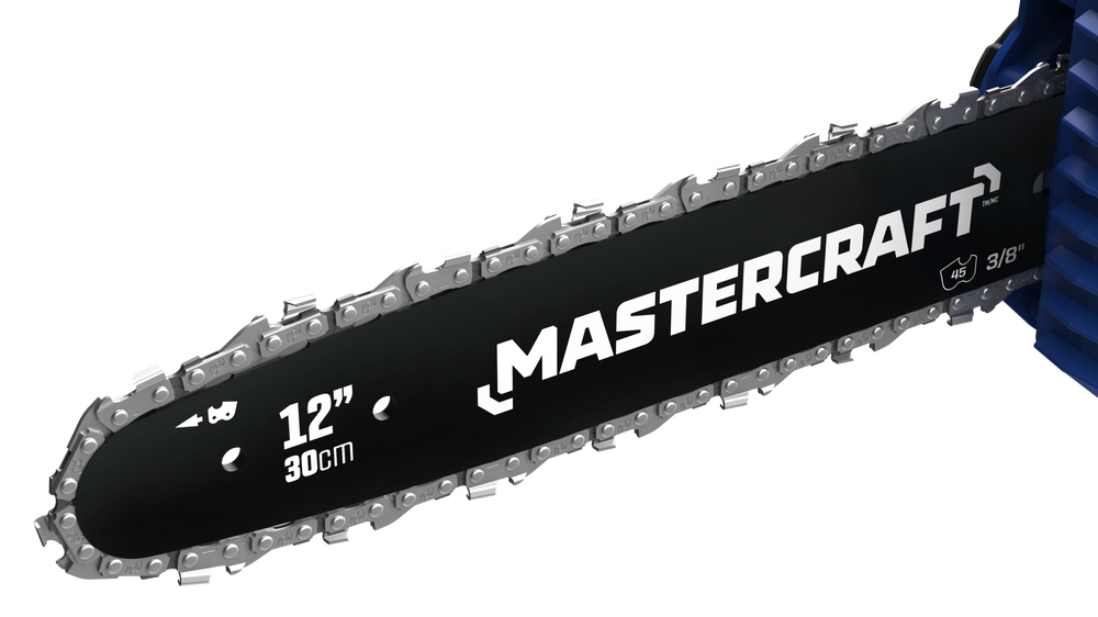 Mastercraft 20V Cordless Chainsaw, 12in w/ PWR POD 4.0 Ah Battery
