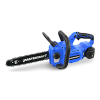 Mastercraft 20V Cordless Chainsaw, 12-in, with PWR POD 4.0 Ah Battery Front_Angled_Left