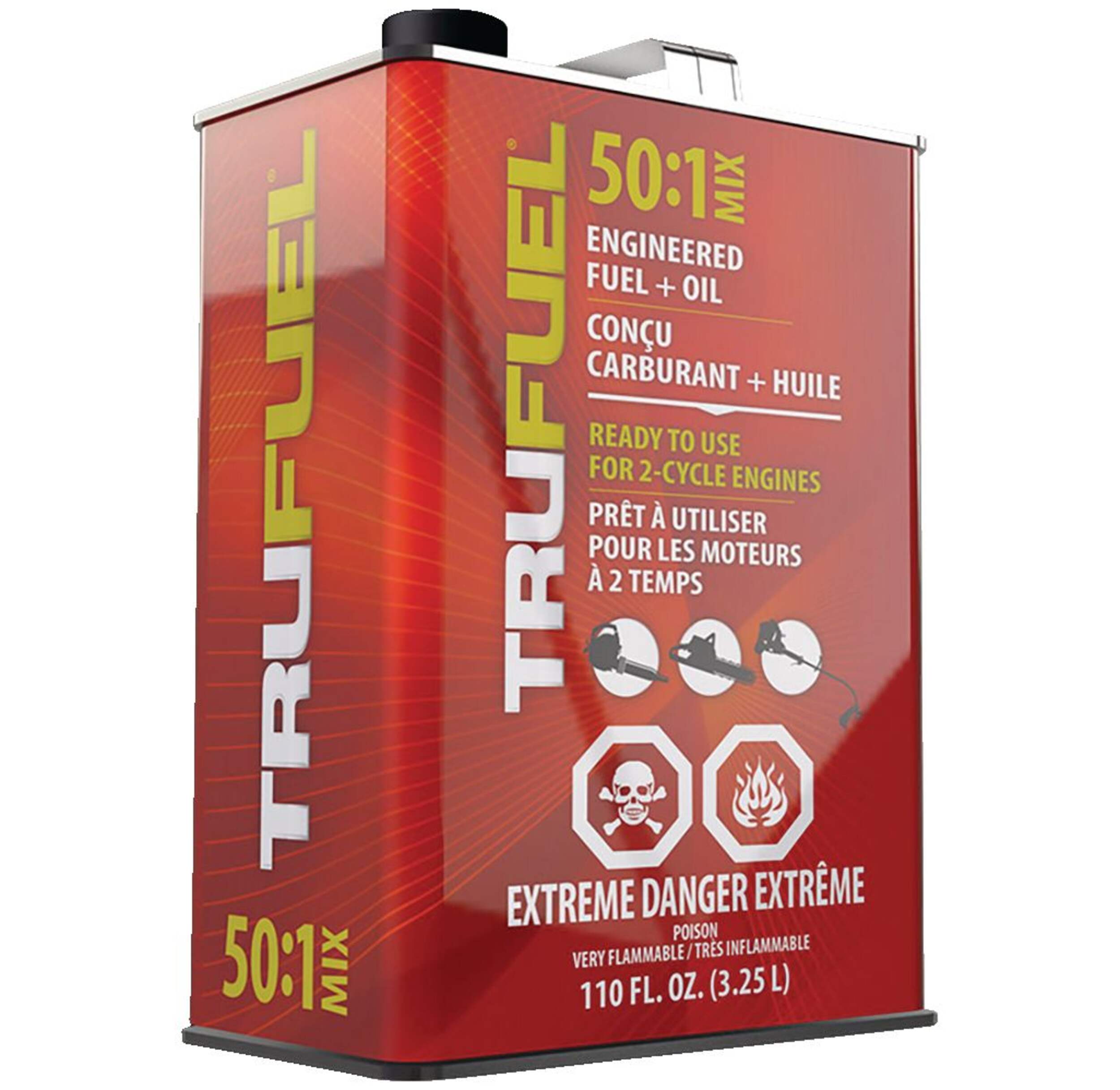 TruFuel 50:1 Pre-Mixed Fuel & Oil for 2-Cycle Engines, 3.25 L Front_Angled_Right