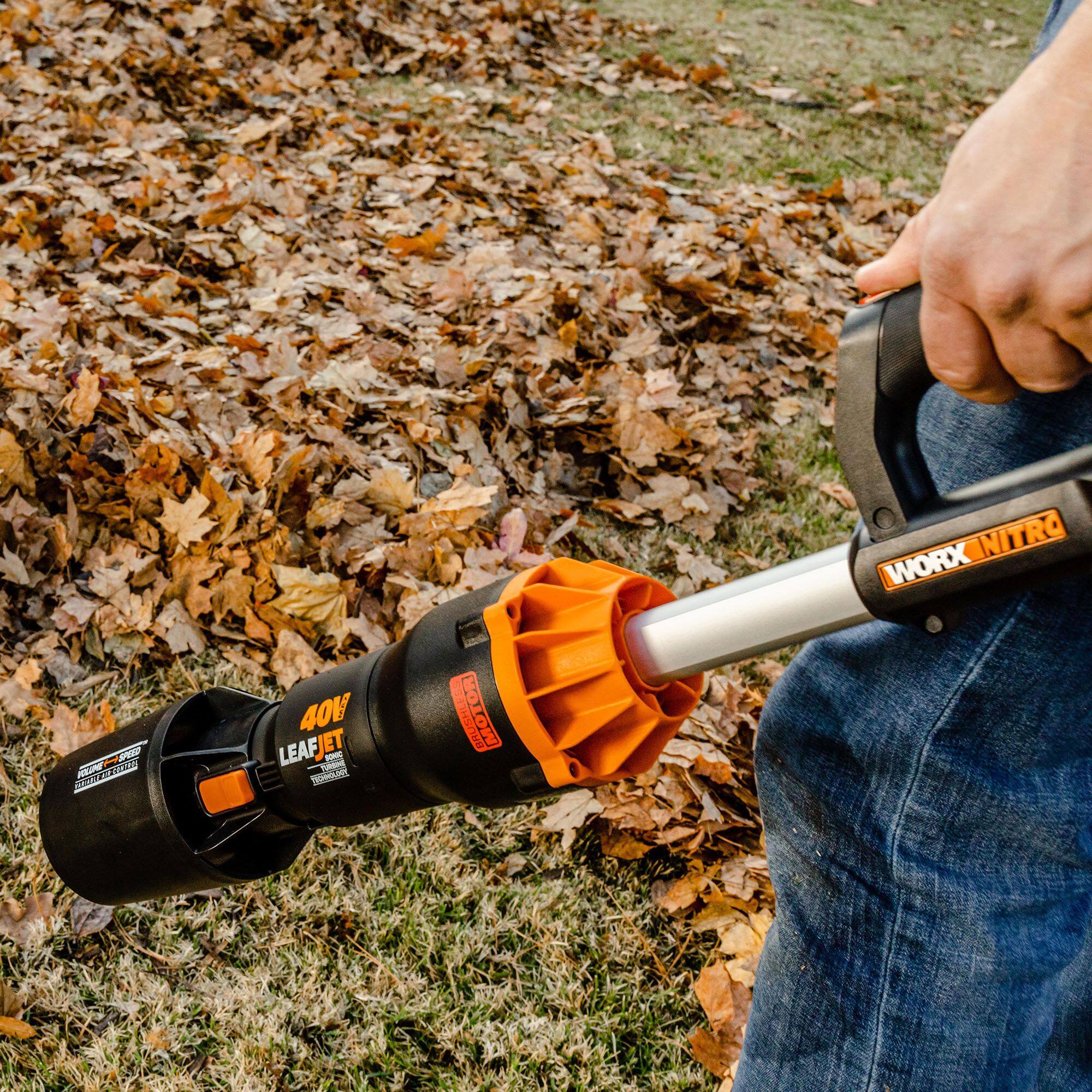 WORX WG585 Nitro 40V Power Share Cordless Leaf Blower Sweeper