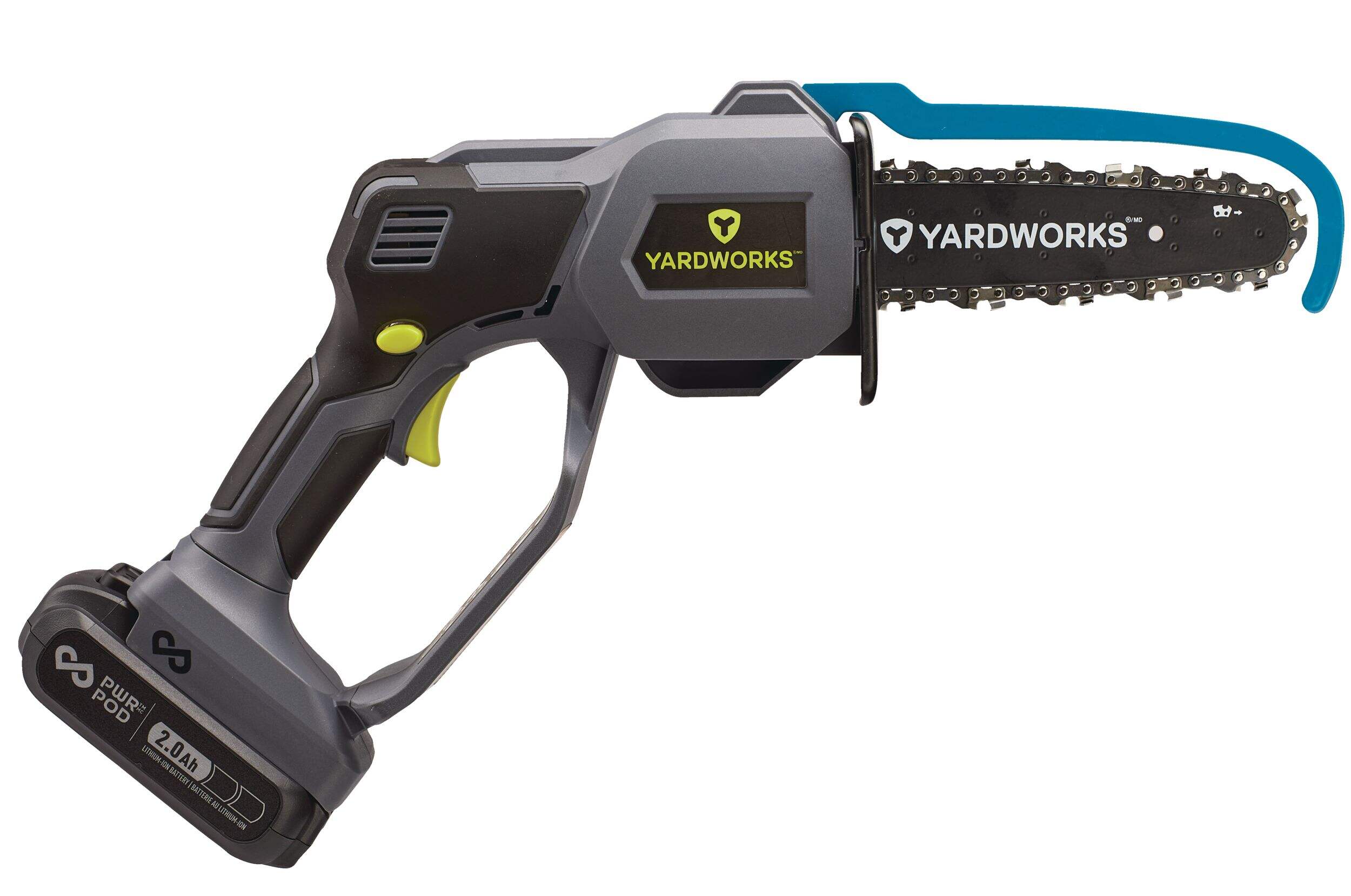 Yardworks 20V Cordless Hand Held Pruning Saw, 6" with PWR POD 2.0Ah