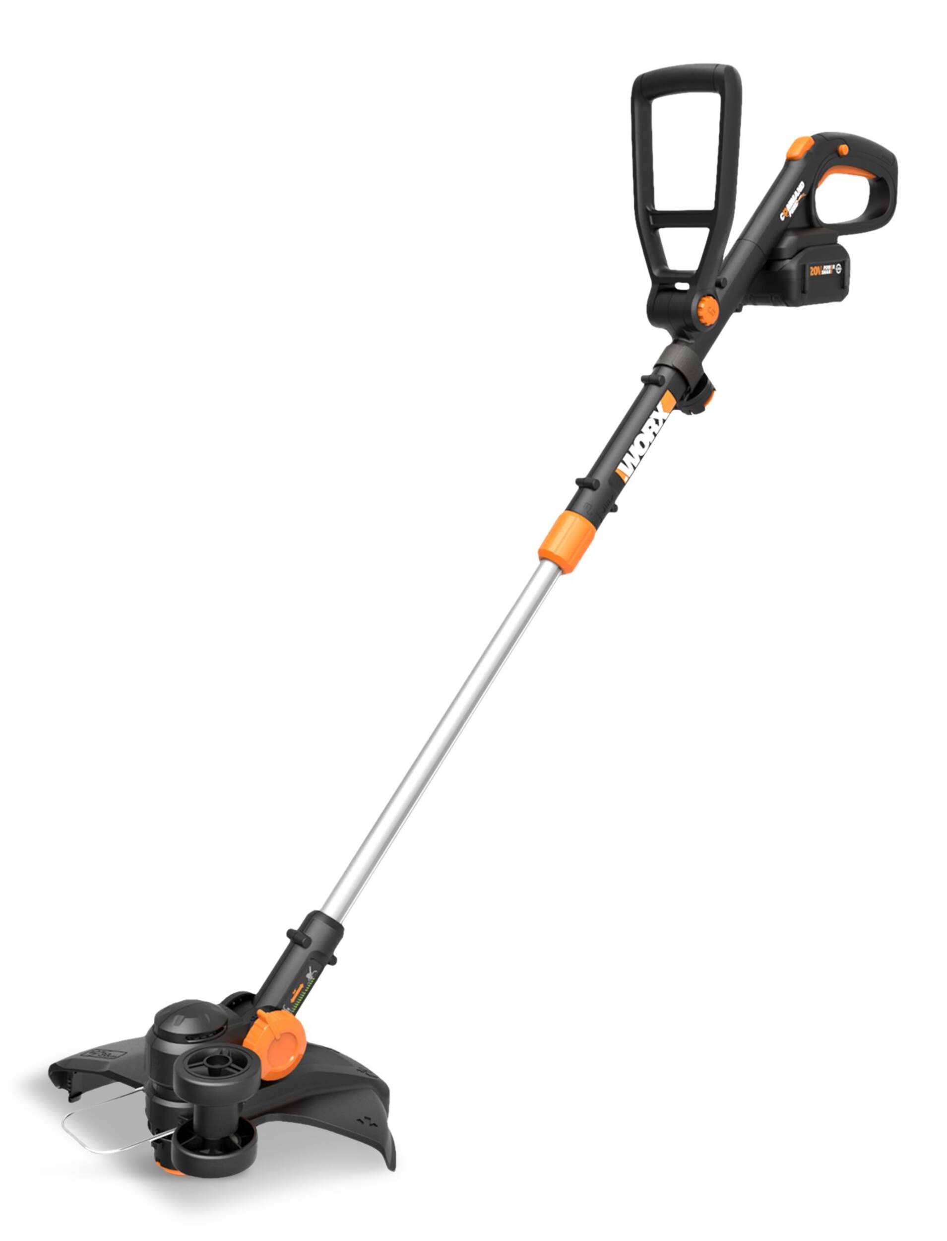WORX WG170.3 20V Power Share™ Cordless String Trimmer 12-in, 4.0Ah Battery Included Front_Three_Fourths_Angled_Left