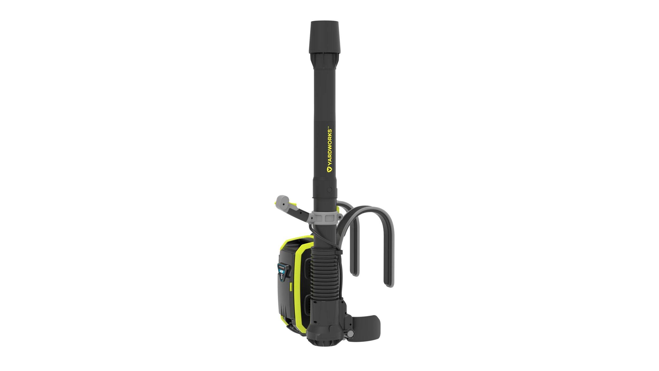 Yardworks 48V Brushless Cordless Lawn and Garden Backpack Blower Overhead_Plunge