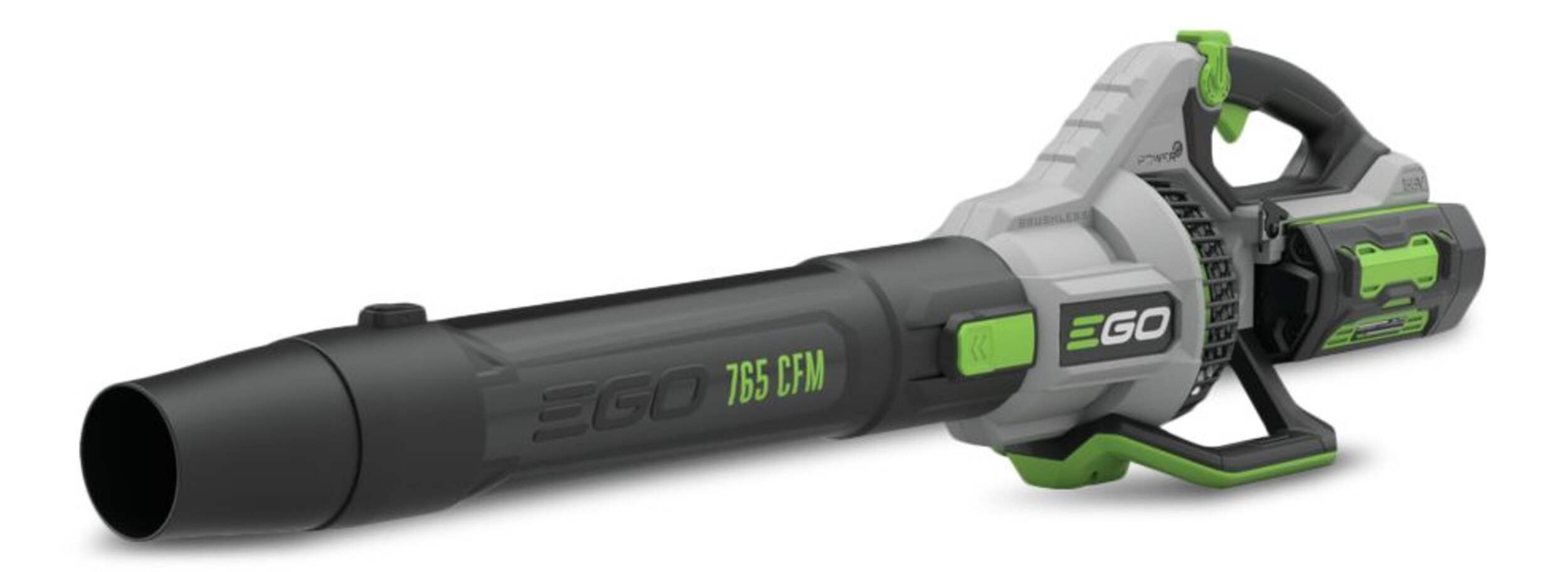 EGO POWER+ 56V Brushless Cordless 765 CFM Leaf Blower, Includes (1) 5.0AH Battery and (1) 320W Charger, LB7654 Front_Three_Fourths_Angled_Left