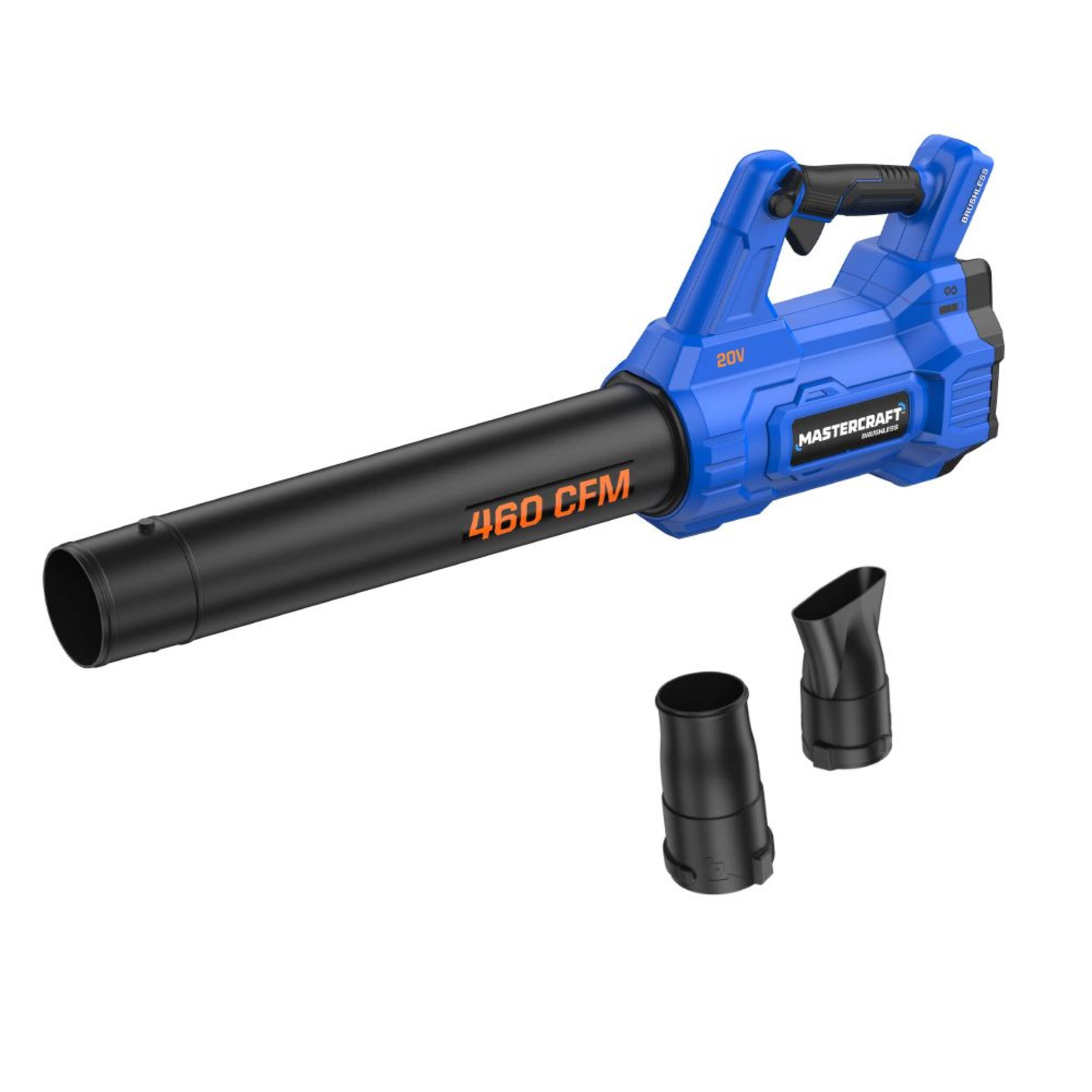 Souffleuse à feuilles sans fil sans balais 460 pi3/min Mastercraft, 20 V, outil seulement, compatible avec PWR POD Front_Three_Fourths_Angled_Left