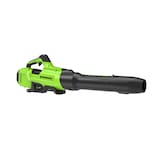 Greenworks 60V 750 CFM Brushless Leaf Blower Kit with (1) 4.0Ah Battery & (1) 3A Charger Front_Three_Fourths_Angled_Right