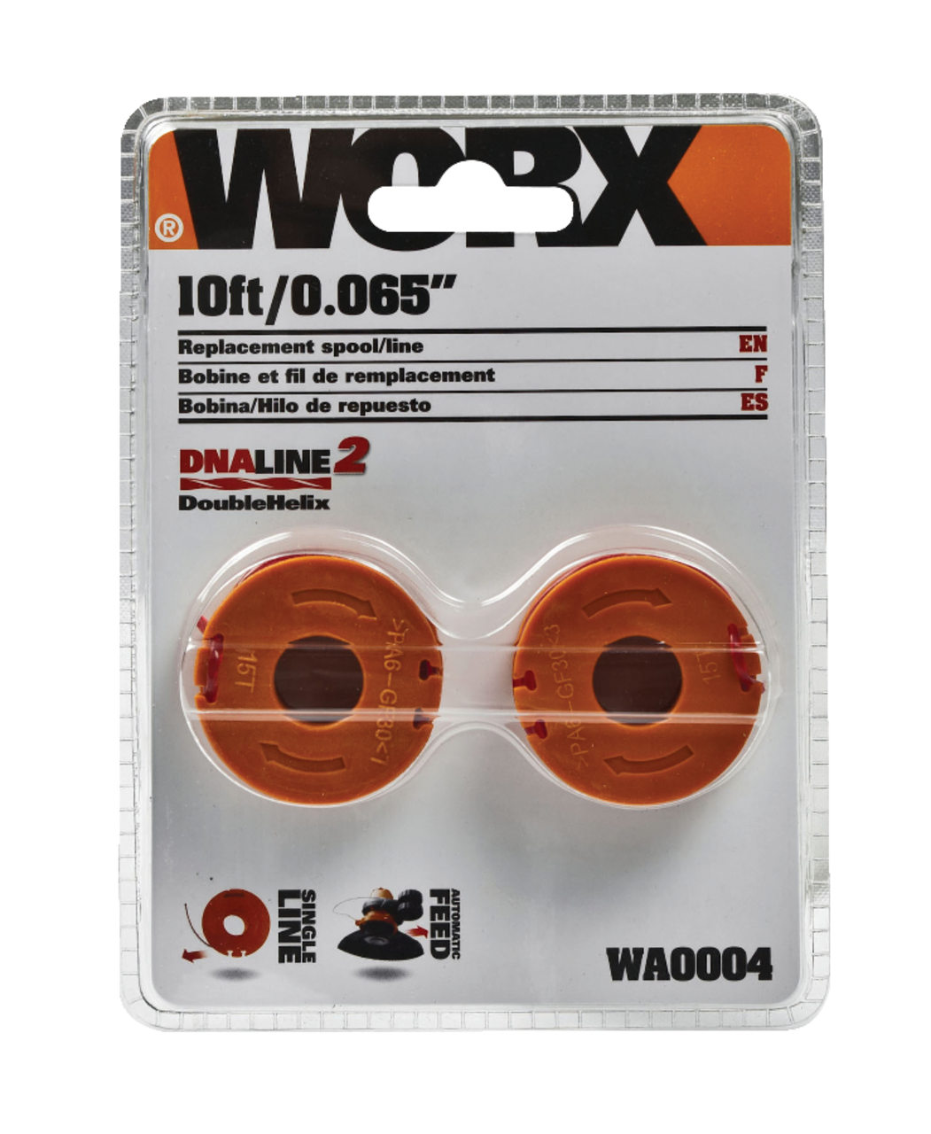 WORX WA0004 Grass Trimmer String Spool Replacement Dual Line Cordless 0.065 in Canadian Tire