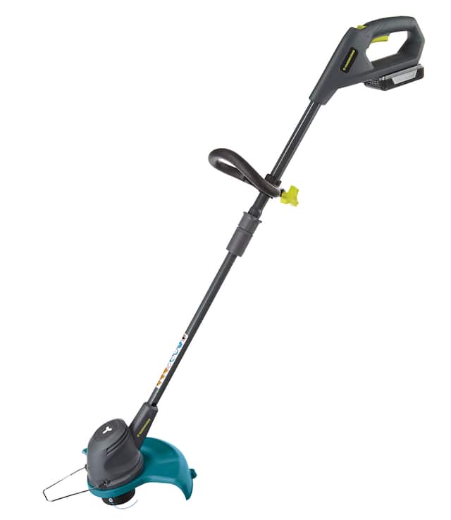 Yardworks Straight Shaft 20V LiIon Cordless Grass Trimmer, 10in
