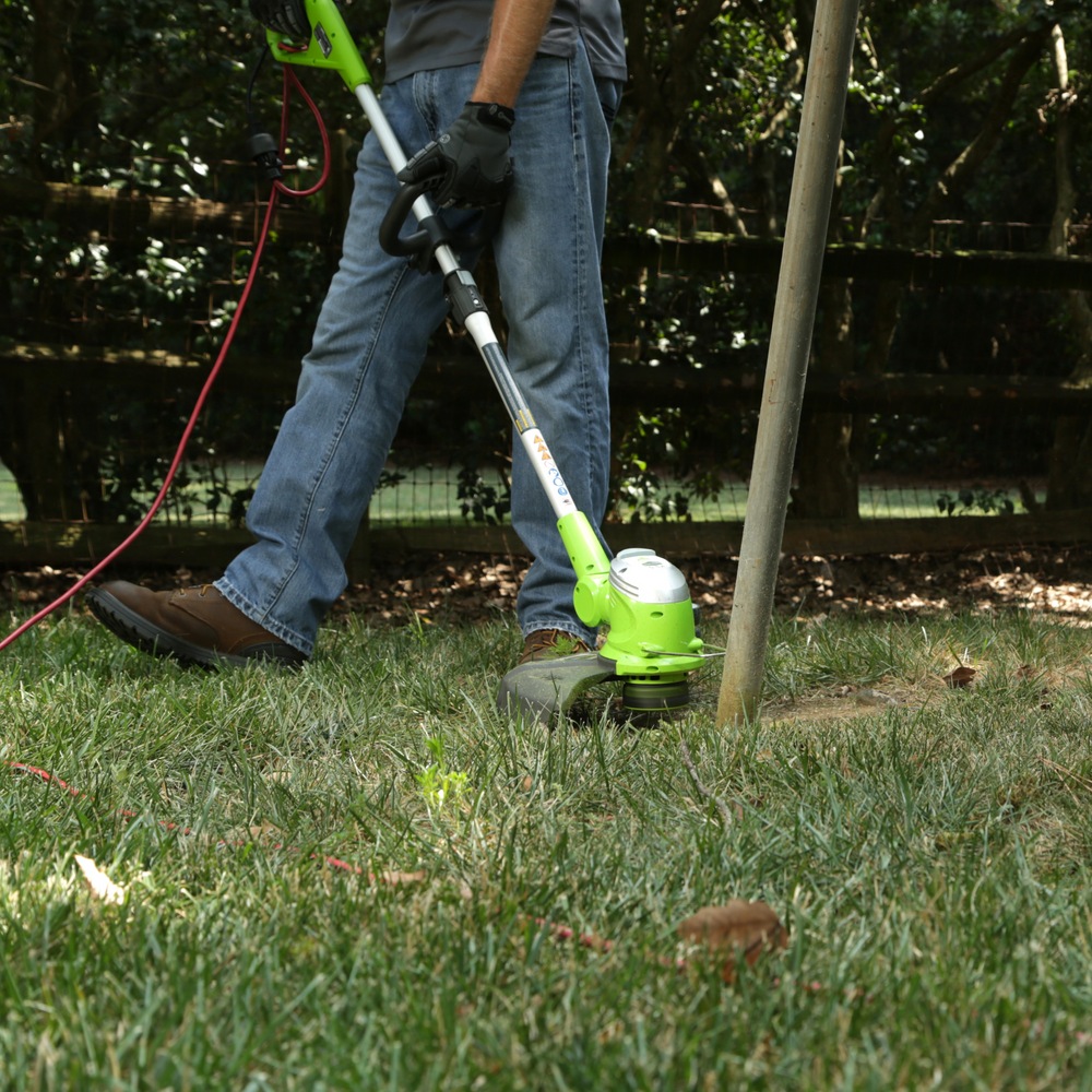 Greenworks 5.5 Amp Electric Corded String Grass Trimmer, 15in