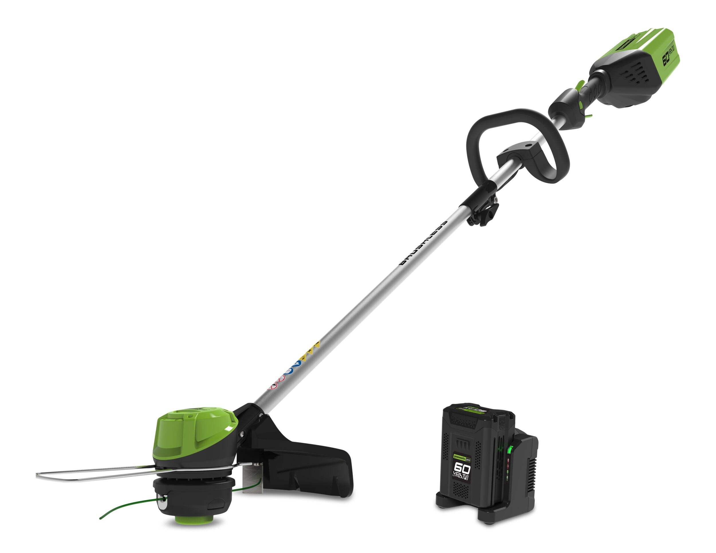 Coupe-herbe à fil Greenworks de 60 V, 13 po, batterie de 2,0Ah et chargeur inclus Composite_or_Mixed
