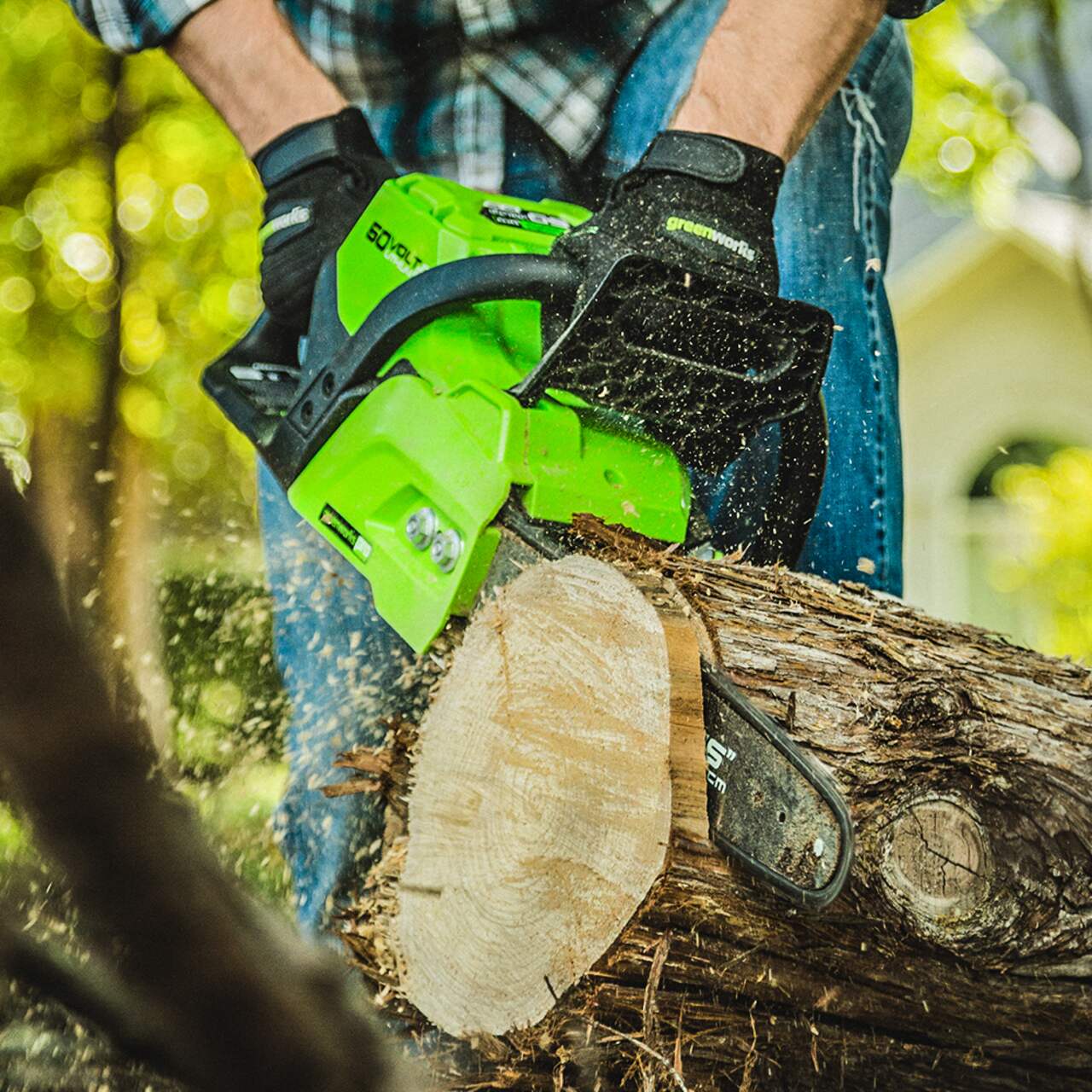 Green outlet electric chainsaw