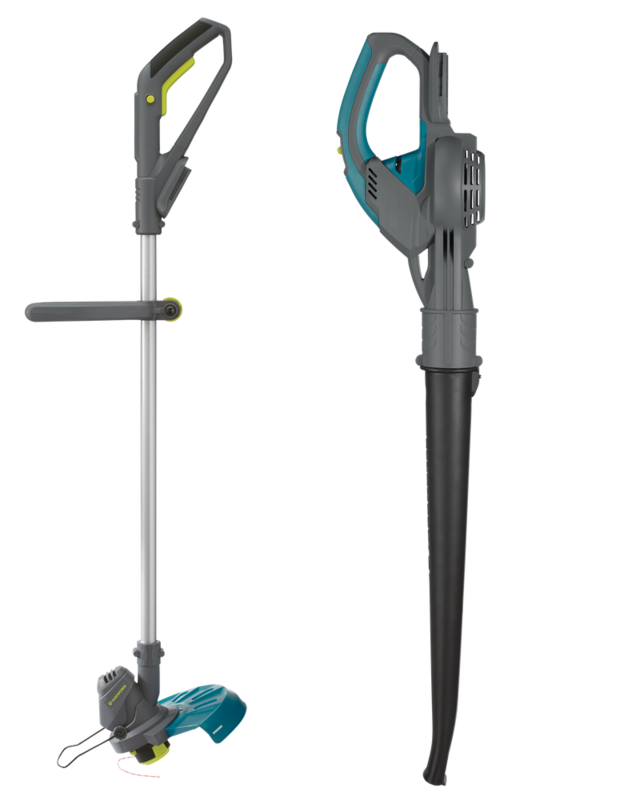 Yardworks 20 V Cordless Grass Trimmer & Blower/Sweeper Combo Kit, 10in