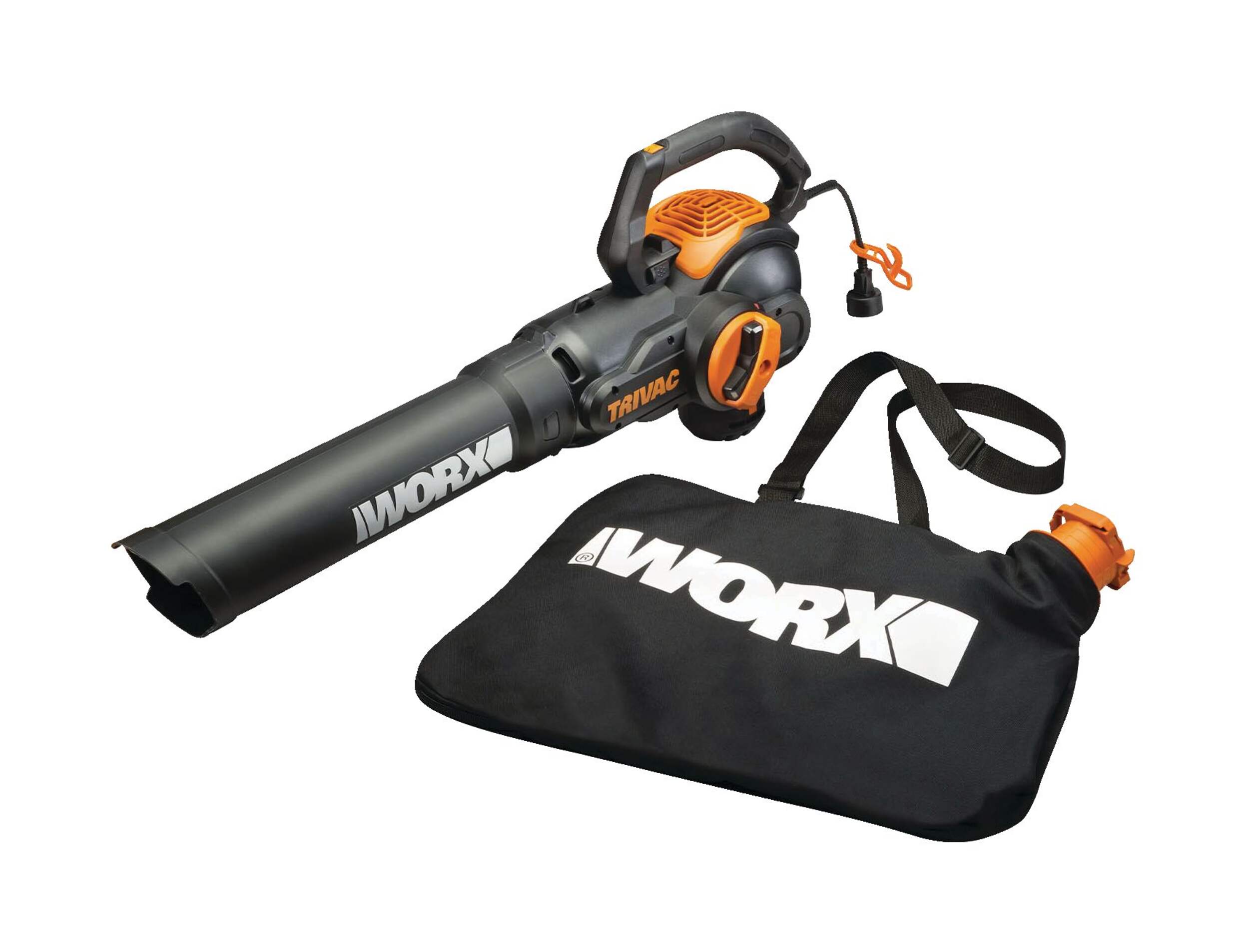 WORX WG522 Trivac 12 Amp 3-in-1 Electric Vacuum Blower/Mulcher/Vac with Shoulder Strap Composite_or_Mixed