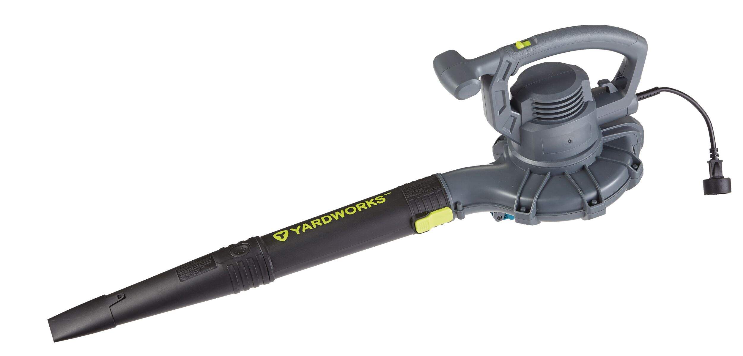 Yardworks 12 Amp 400CFM Electric Leaf Blower/Vacuum, Black Front_Angled_Left