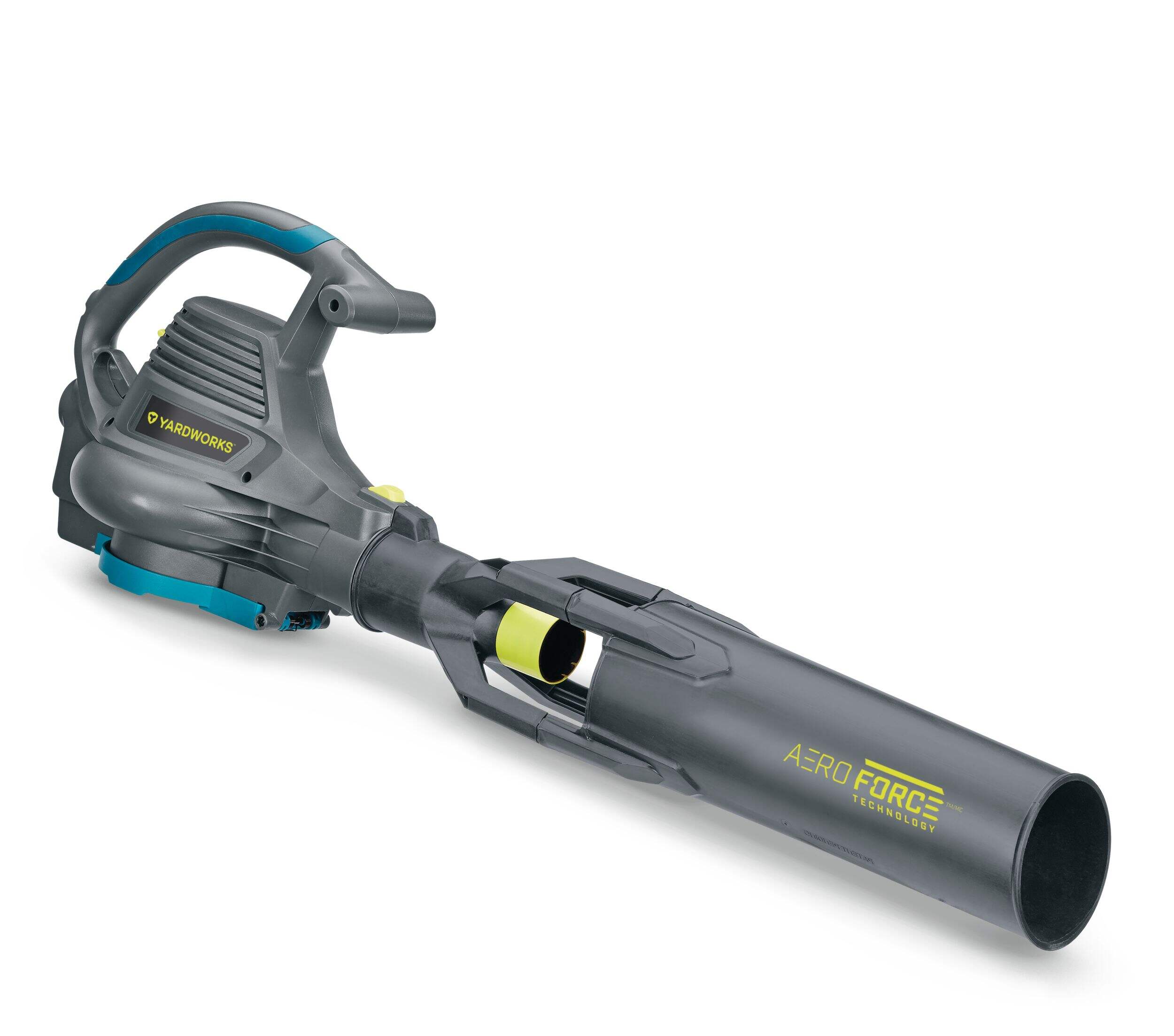 Yardworks 12 Amp Electric Leaf Blower/Vacuum with Aero Force Technology Black Front_Angled_Right
