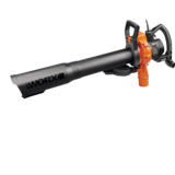 WORX WG518 12 Amp 385CFM Electric Leaf Blower, Vacuum & Mulcher Front_Three_Fourths_Angled_Left
