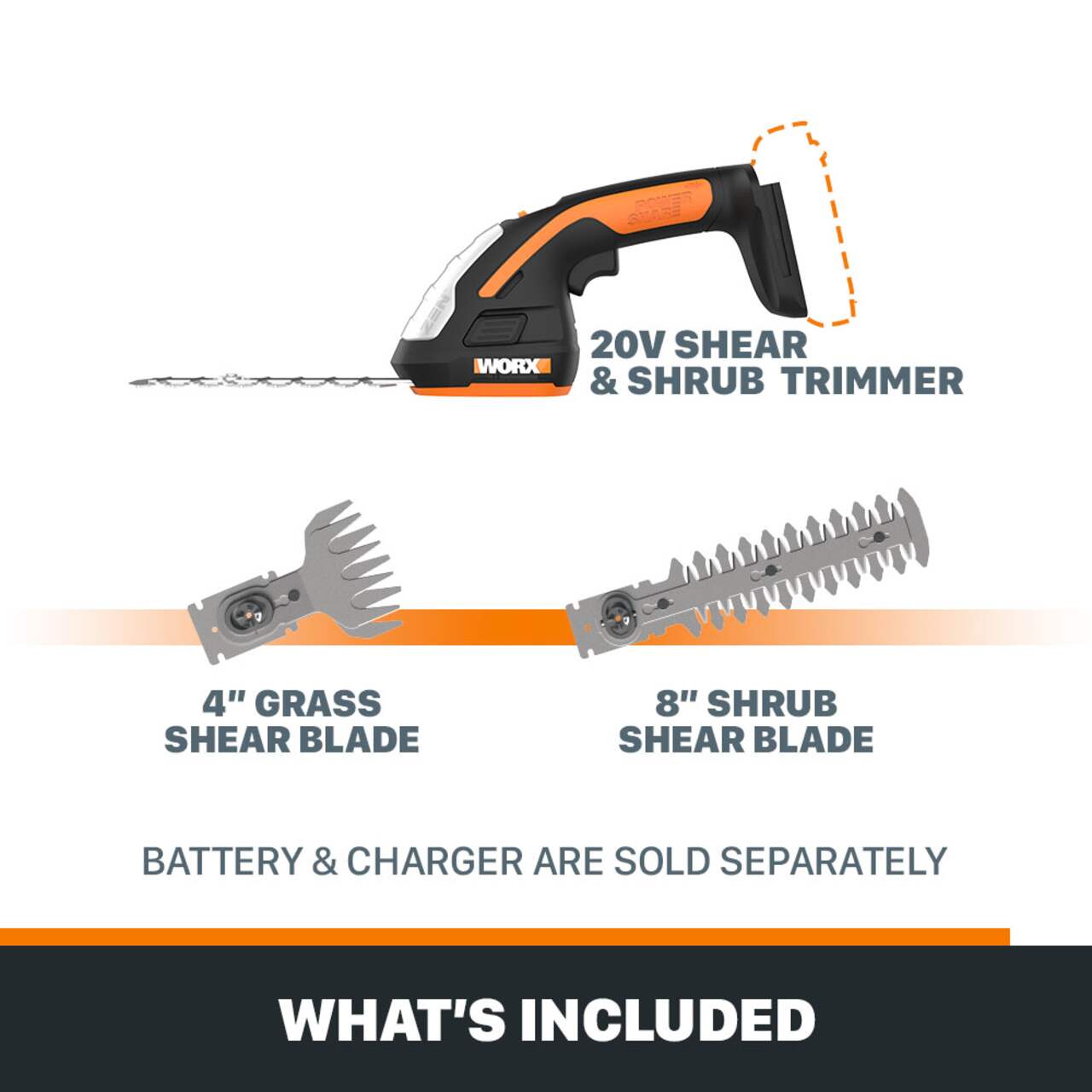 Worx shear hot sale shrubber trimmer