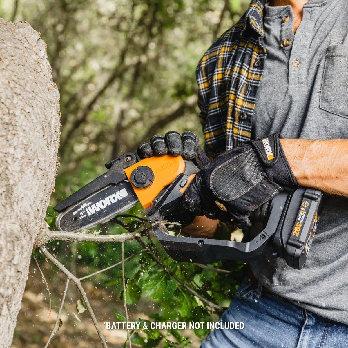 WORX WG324.9 20V Power Share™ Cordless Pruning Saw, 5-in, Tool