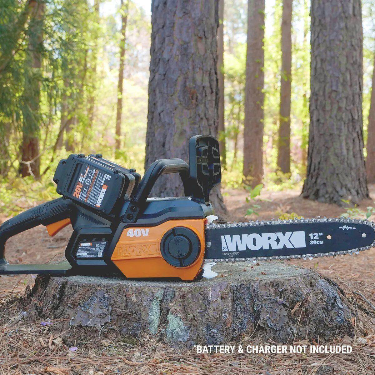 WORX WG381.9 40V Power Share™ Cordless Chainsaw with Auto Tension