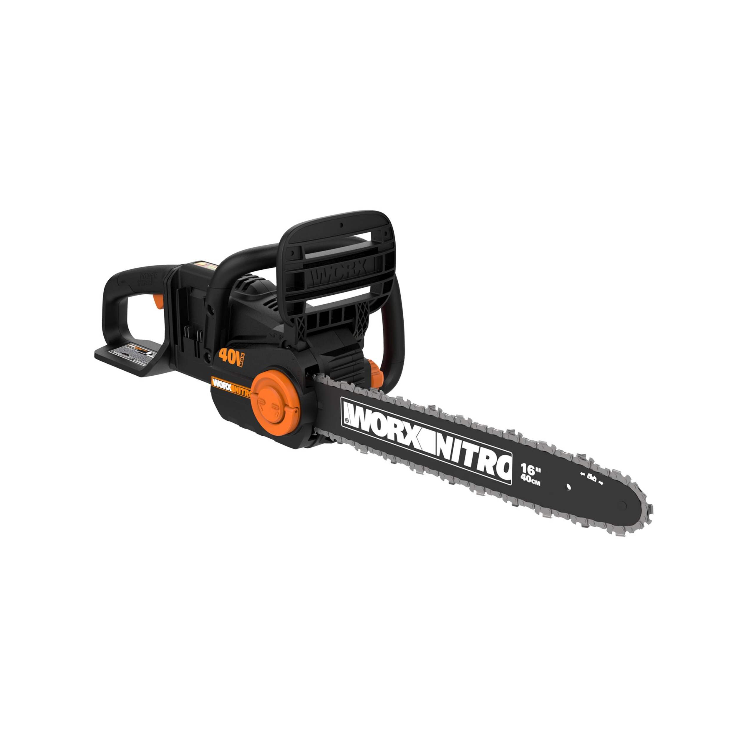 WORX WG385.9 Nitro 40V Power Share™ Cordless Chainsaw with Auto Tension, 16-in, Tool Only Front_Three_Fourths_Angled_Right