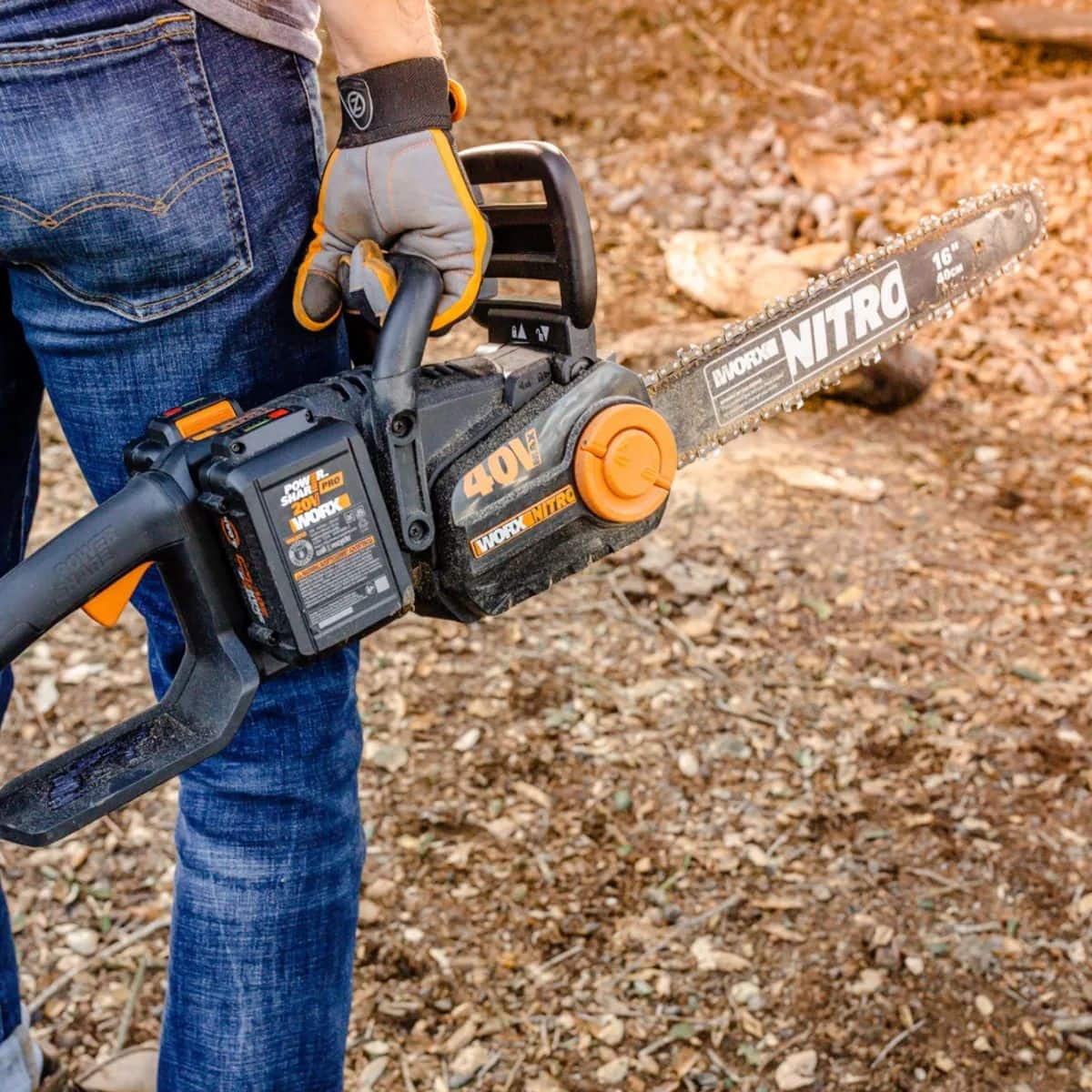 WORX WG385.9 Nitro 40V Power Share Cordless Chainsaw with Auto