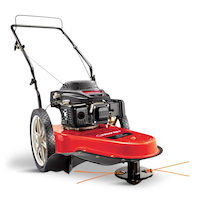 Troy-Bilt 159cc OHV Engine String Trimmer Mower with 14-in Wheels, Black & Red, 22-in Front_Three_Fourths_Angled_Right