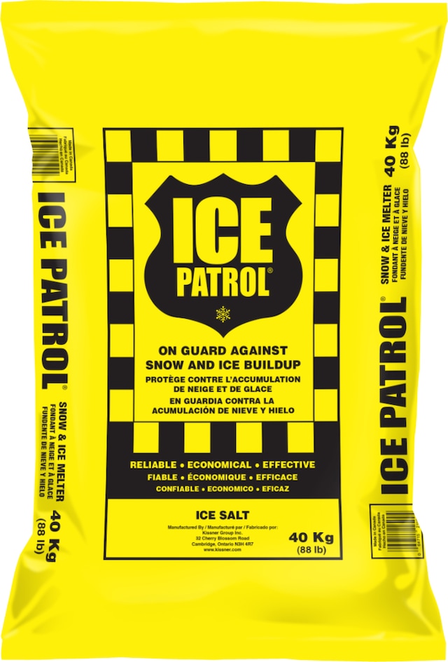 Ice Patrol Ice Salt Bag, FastActing, Rock Salt, 40kg Canadian Tire