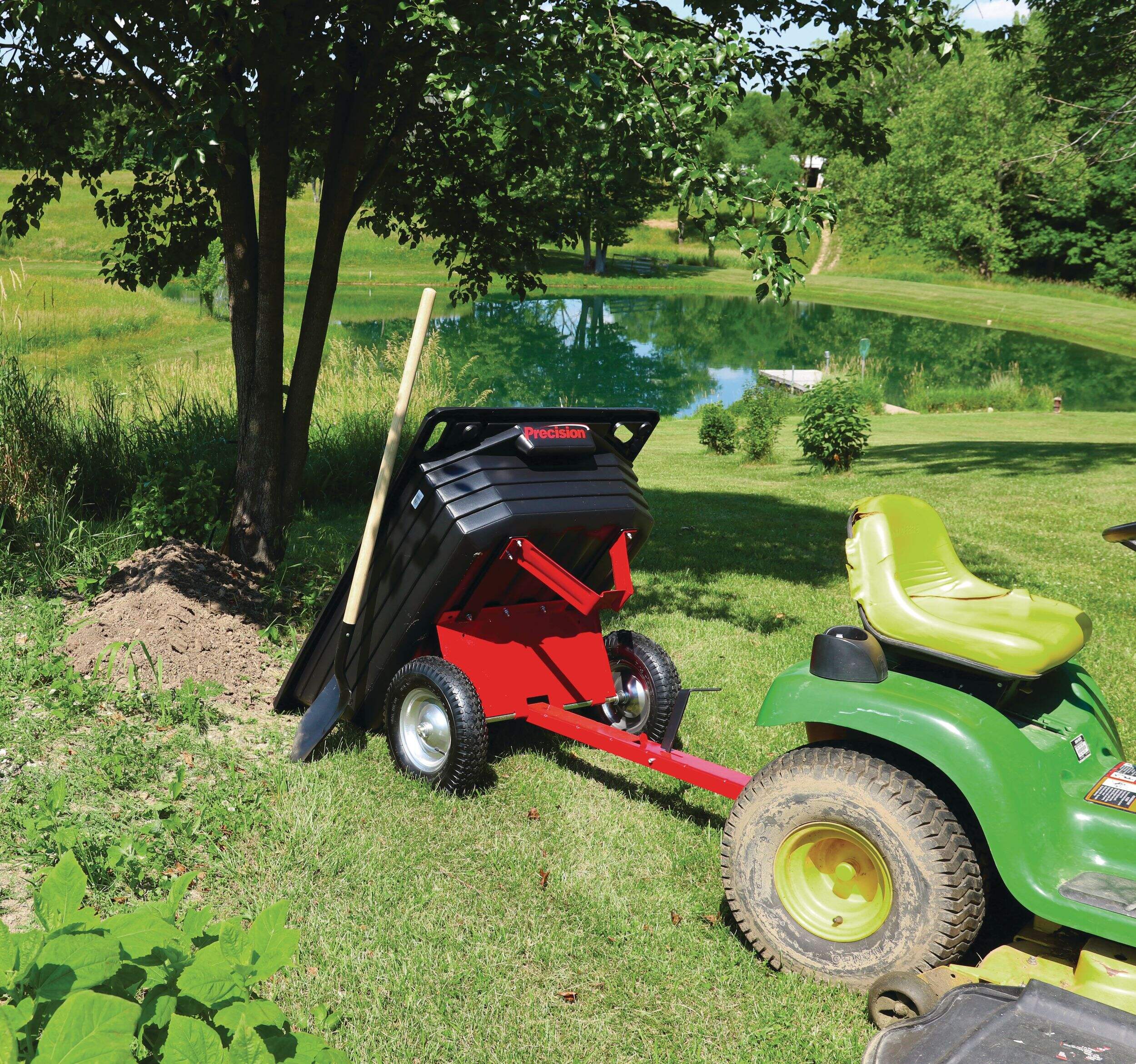 Precision Steel Body Universal Fit Dump Cart with Pneumatic Tires, 20