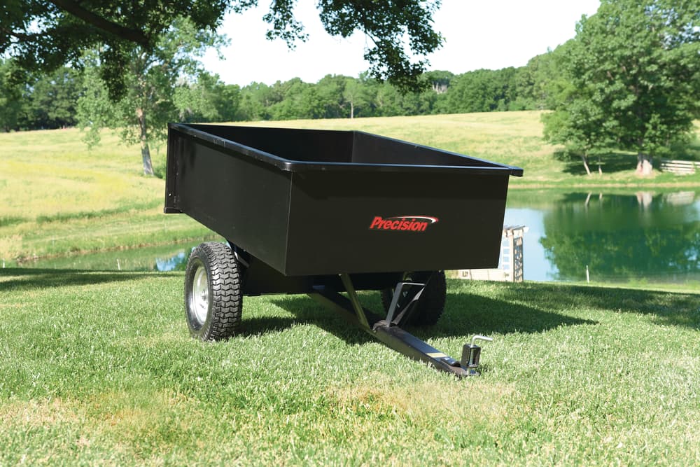 Precision Steel Body Tow Behind Dump Cart with Pneumatic Tires, 15 cu ...