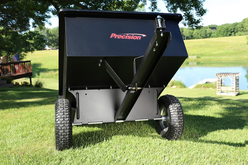 Precision Steel Body Tow Behind Dump Cart with Pneumatic Tires, 15 cu ...