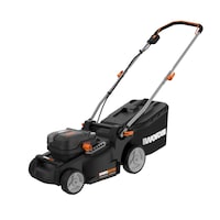 Tondeuse à pousser sans fil sans balai 2-en-1 Worx Nitro<sup>MC</sup> PowerShare<sup>MC</sup> 40V, 16 po avec 2 batteries PowerShare<sup>MC</sup> Pro 4 Ah Front_Angled_Left