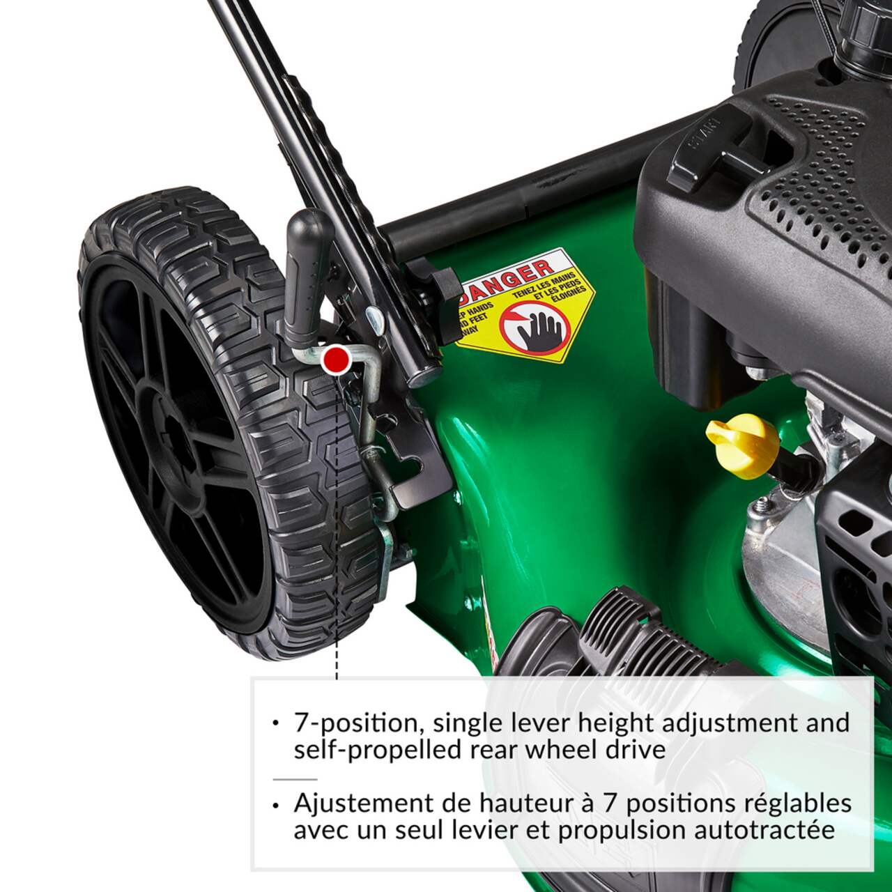 170cc Self-Propelled 3-In-1 Gas Lawn Mower - with Rear Wheel Drive