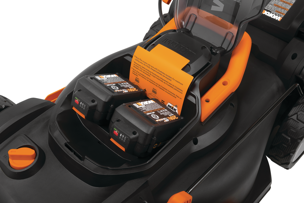 WORX 2in1 2x20V 4Ah Battery Cordless Brushed Walk Behind Push Lawn