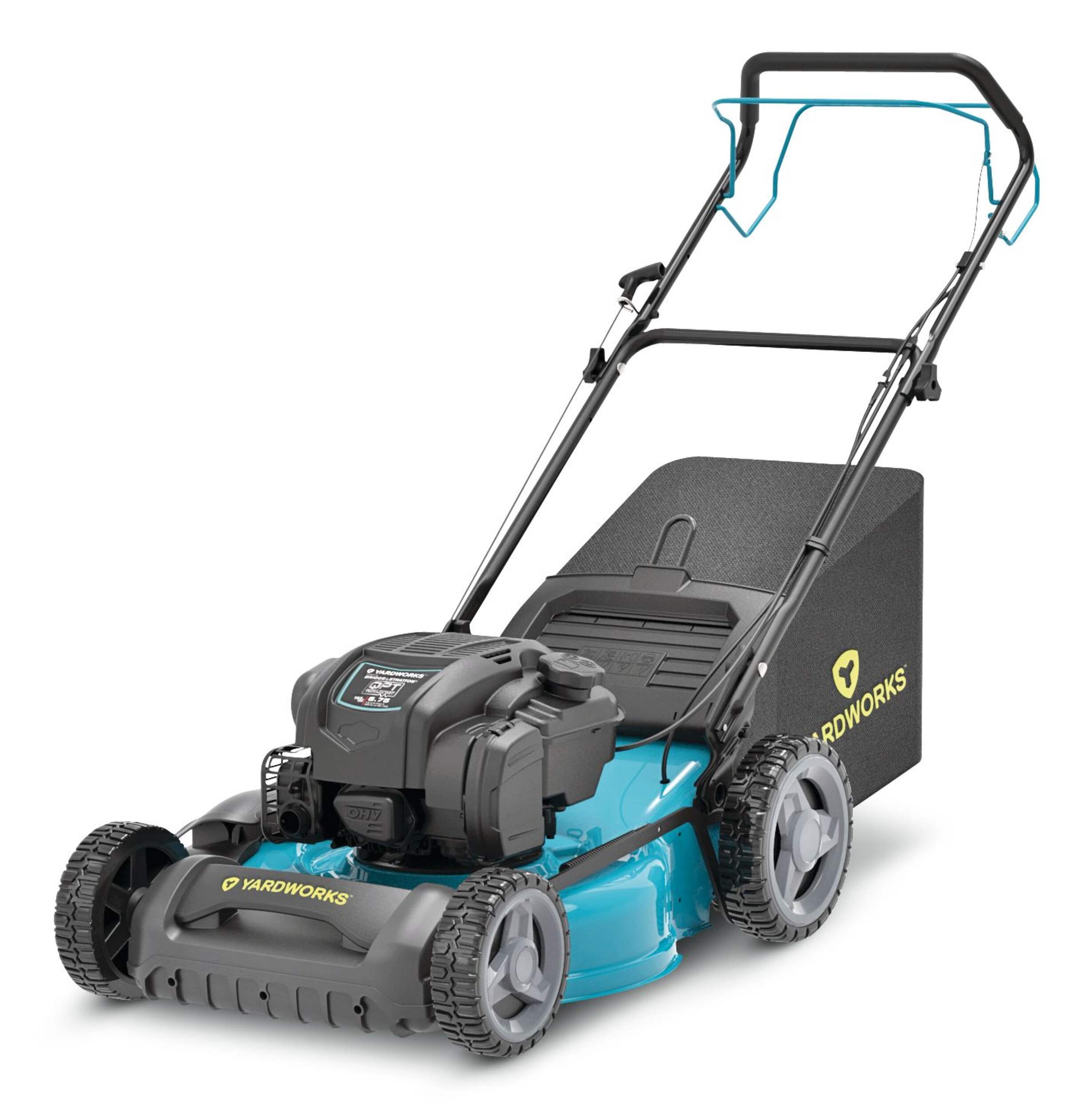 Yardworks 3-in-1 163cc Gas Engine RWD Walk Behind Self-Propelled Lawn Mower, 22-in Front_Three_Fourths_Angled_Left