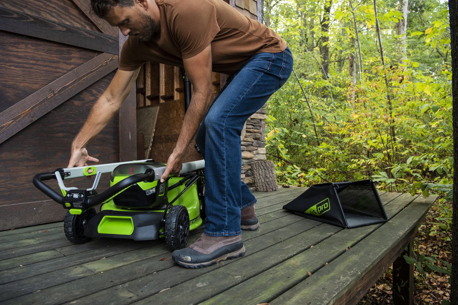 Greenworks cordless self propelled deals lawn mower