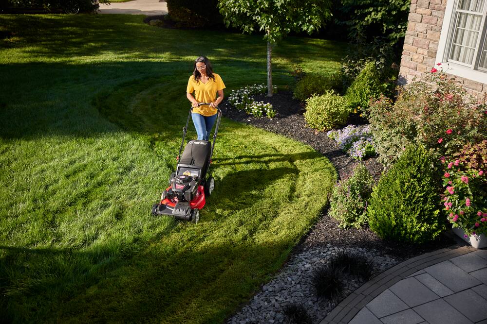 Troy-Bilt 3:1 163cc FWD Walk Behind Self-Propelled Lawn Mower, 21-in ...