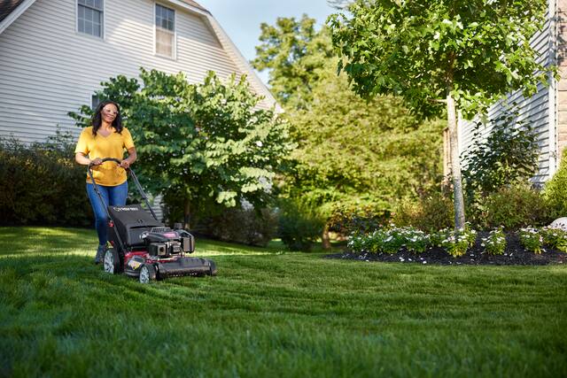 Troy-Bilt 3:1 163cc FWD Walk Behind Self-Propelled Lawn Mower, 21-in ...