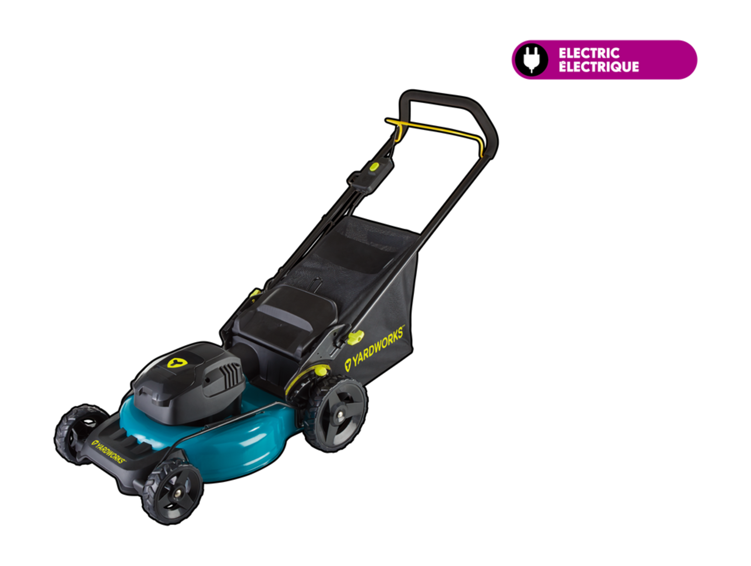 Yardworks 12A 3in1 Electric Corded Walk Behind Push Lawn Mower, 20in