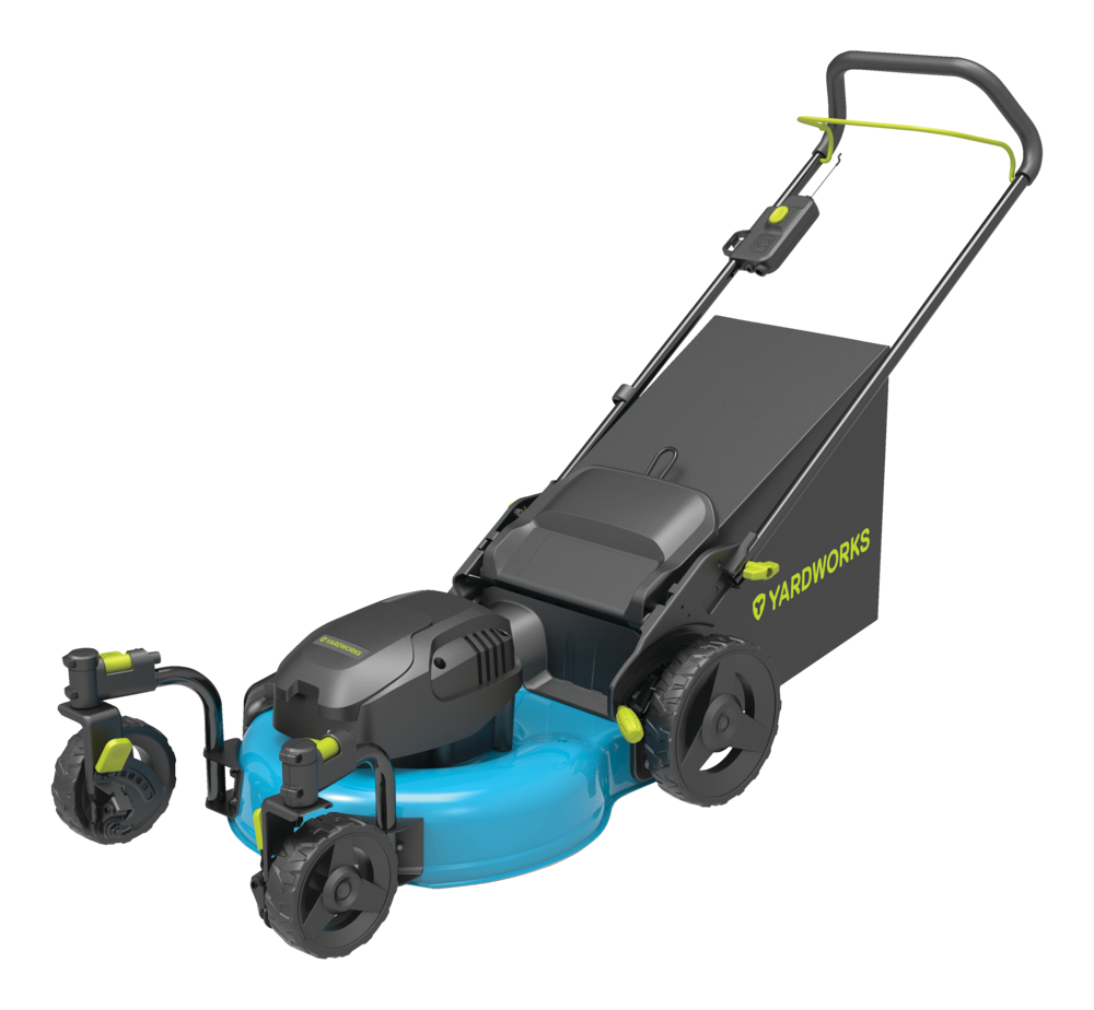 Yardworks 13A 3in1 Electric Lawn Mower with Castor Wheels, 20in