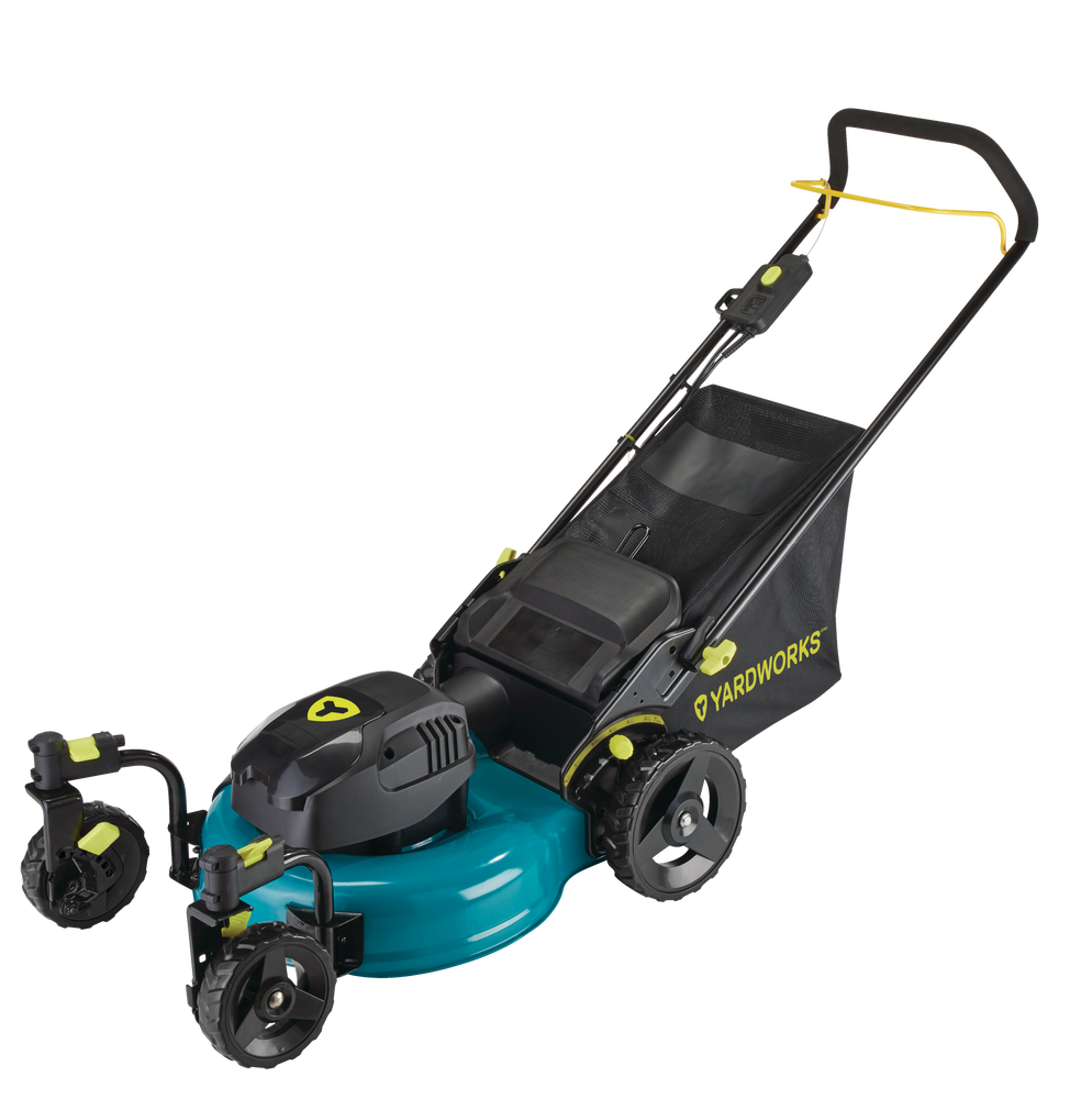 Yardworks 13A 3in1 Electric Lawn Mower with Castor Wheels, 20in