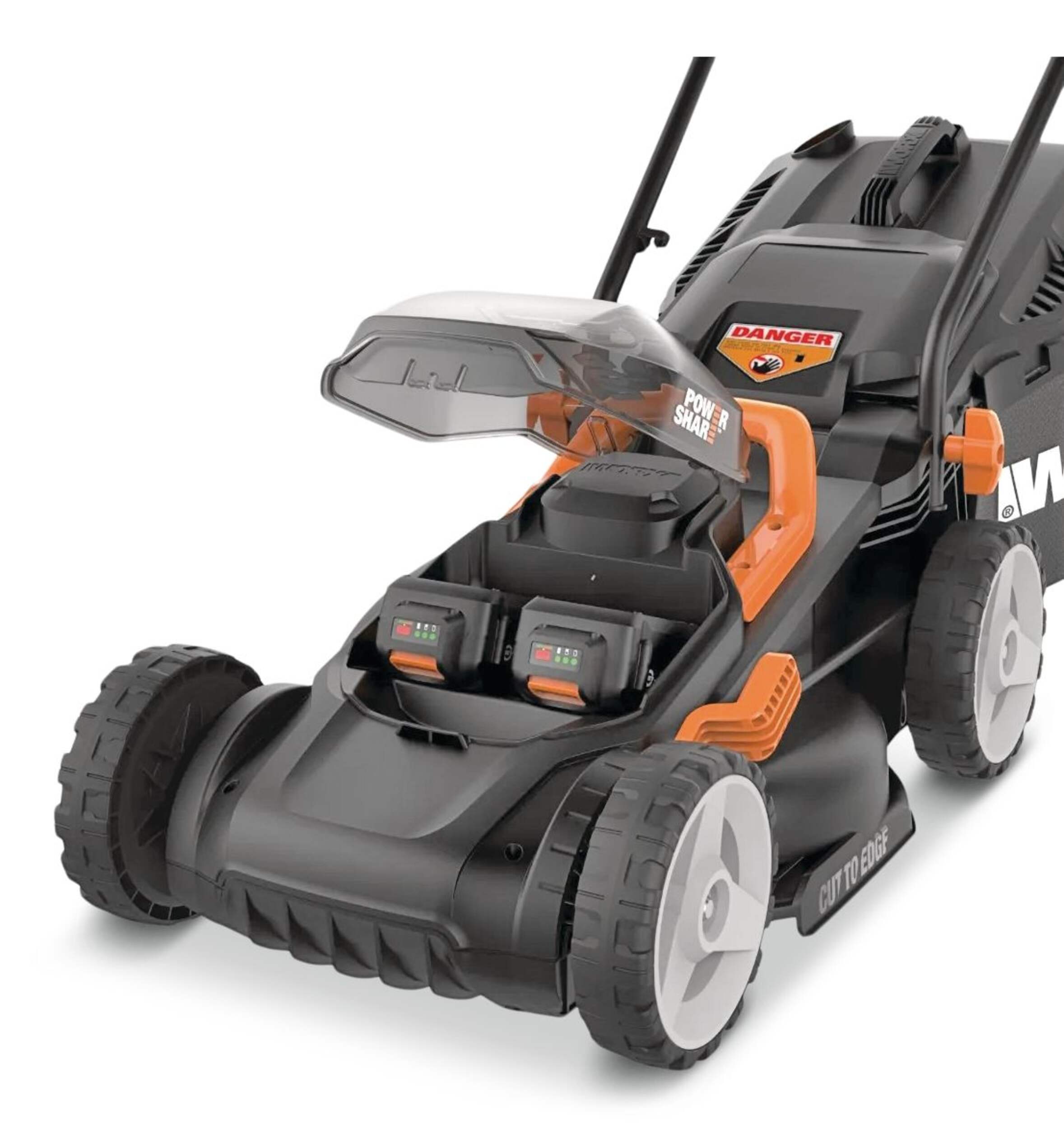 WORX WG779 40V Power Share™ Cordless Mulching Poly Lawn Mower, 14in