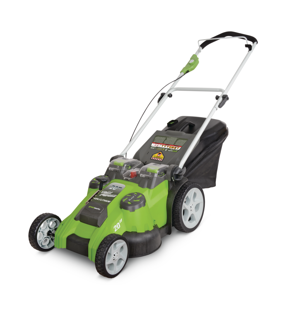 Greenworks TwinForce 40V 2-in-1 Cordless Push Lawn Mower, 20-in