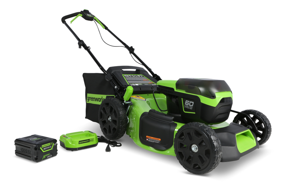 Greenworks 3-in-1 60V Battery-Powered Cordless Walk-Behind Push Lawn ...