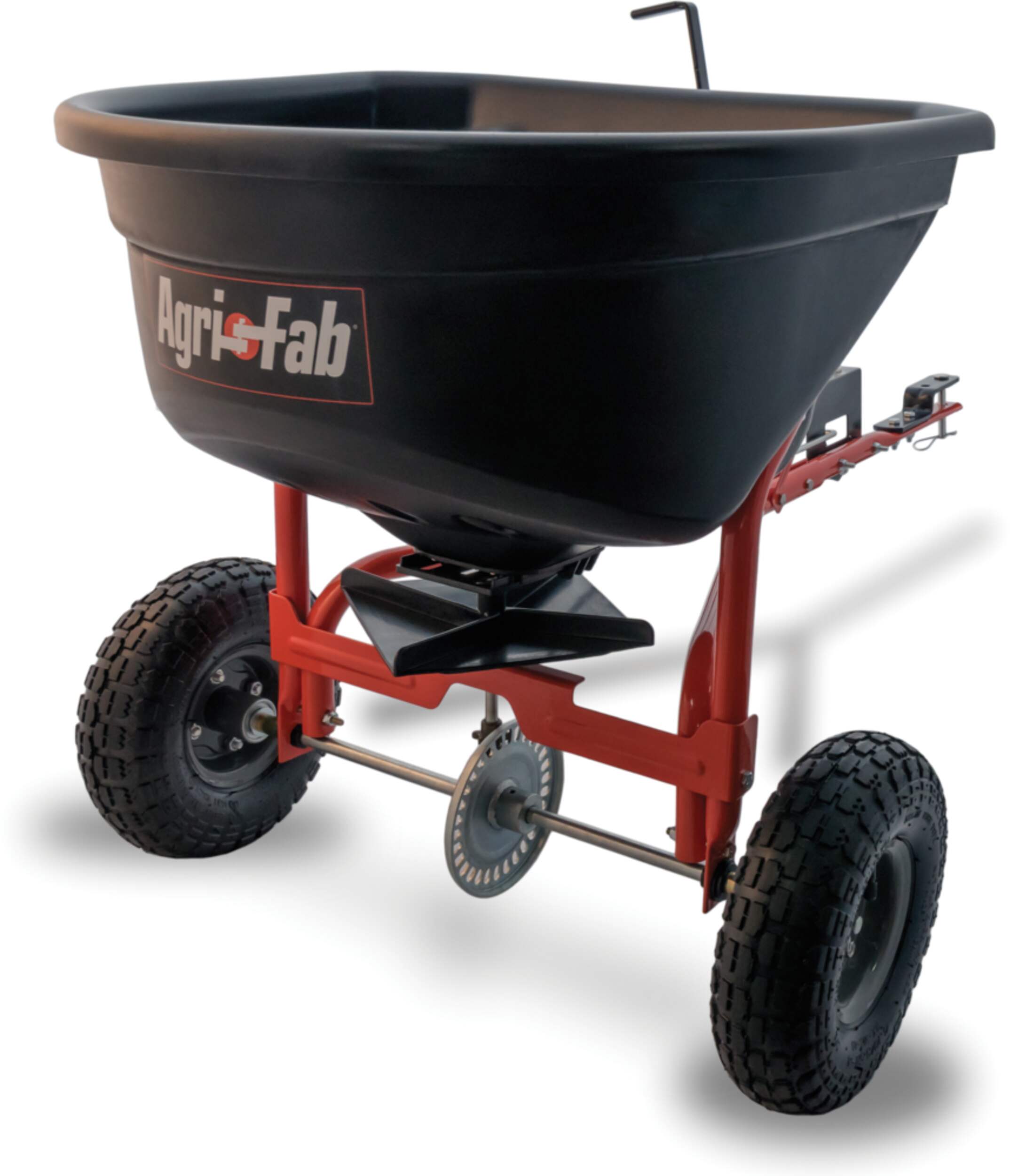 Agri Fab Towable Broadcast Spreader for Lawn Tractors with Tires, 10-in, 110-lb Front_Angled_Left
